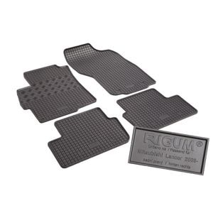 Set covorase auto Rigum, pentru Mitsubishi Lancer 2008-2016, 4 bucati, Negru