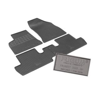 Set covorase auto Rigum, pentru Peugeot 3008 2009-2016, 3 bucati, Negru