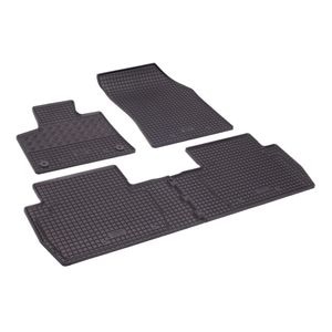 Set covorase auto Rigum, pentru Peugeot 5008 2017-prezent, 3 bucati, Negru