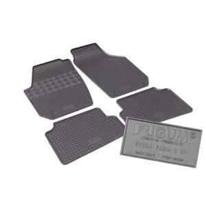 Set covorase auto Rigum, pentru Skoda Fabia II 2007-2014, 4 bucati, Negru