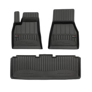 Set covorase auto Frogum 3D, pentru Tesla Model S 2012-prezent, 3 bucati, Negru