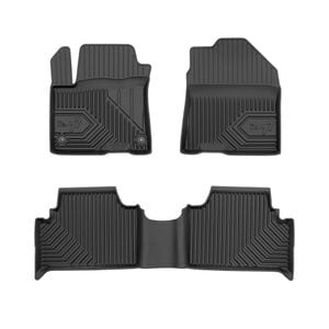 Set covorase auto Frogum 77, pentru Hyundai Kona 2017-2023, 3 bucati, Negru