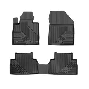 Set covorase auto Frogum 77, pentru Hyundai Santa Fe 2018-2020, 3 bucati, Negru