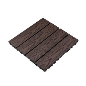 Placa WPC decking exterior, PROCART, 30x30 cm, sistem interconectare click, grosime 2.2 cm, gri
