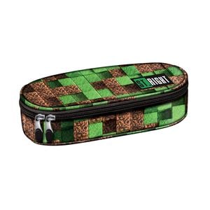 Penar Miquelrius, PC01 ST, Right Pixel Cubes, 1 compartiment, Dimensiuni 23 x 9.5 x 6 cm, Verde/maro