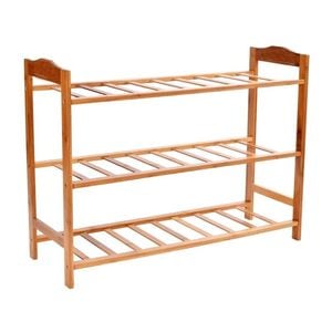 Raft PROCART cu 3 nivele pentru incaltaminte,  bambus, 68 x 47 x 23 cm