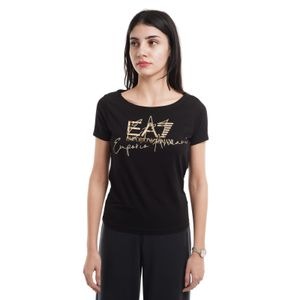 Tricou femei Emporio Armani EA7 Train Logo Series W Handwritten Tee Cossover 3DTT26TJFKZ00200, Negru, M