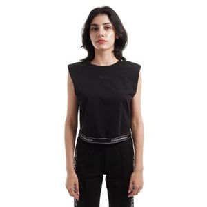 Tricou Emporio Armani EA7 Train Logo Series W Boxy Tee Ss Tape 3DTT22TJ6SZ01200 Femei Negru M