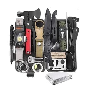 Kit Supravietuire 30 In 1 Solid Volt, ustensile multifunctionale si unelte, trusa impermeabila pentru transport inclusa, negru