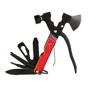 Topor multifunctional camping Solid Volt, metal, negru