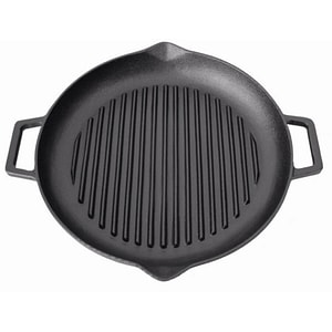 Tigaie fonta Grill, 31 cm, negru
