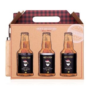 Set baie cadou pentru barbati Men's Collection Christmas Gel dus 100ml, Sapun 100ml, Sampon 100ml, Lotiune maini 100ml, Lotiune fata 100 ml, After shave 100ml, Deschizator sticle