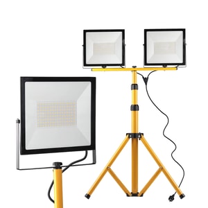 Trepied reglabil pe inaltime cu 2 reflectoare LED, 100W, 16000lm, IP65