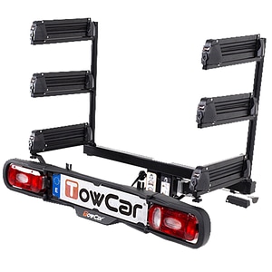 Suport ski&snowboard TowCar Aneto 4, prindere pe carlig de remorcare, 4 perechi ski-uri / 4 snowboard-uri