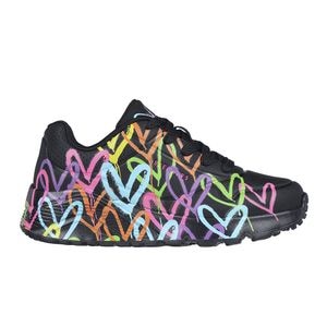 Pantofi Sport Skechers Uno Lite Spread The Love JR, Negru, 38