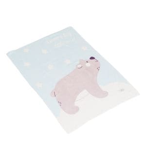 Paturica pentru bebelusi Cangaroo Dreamy Bear, 75x100 cm, 0+ luni, Albastru