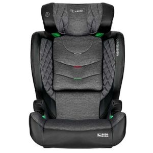 Scaun auto NUKIDO, tapiterie detasabila, lavabila, sistem ISOFIX, 12 niveluri de reglare a tetierei, 2 grade de reglare a unghiului de inclinare, 15-36 kg, negru si gri