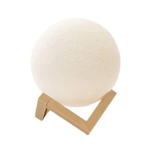 Lampa de veghe luna 3D Moon Light eMazing, lumina multicolora LED, 7 culori, schimbare culoare prin atingere, alimentare baterii, fara acumulator, stand din plastic inclus, 12 cm