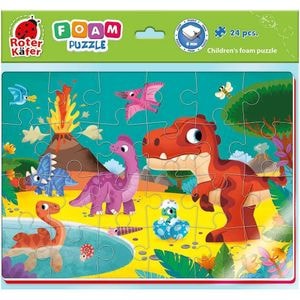 Puzzle Roter Kafer, Lumea Dinozaurilor, 24 piese