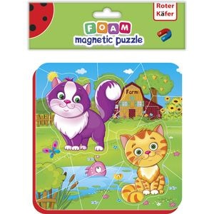 Puzzle Roter Kafer, Pisicute, Magnetic, 16 piese