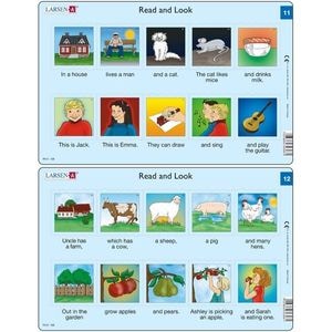 Puzzle Larsen, Read and Look 11 -20 (EN), 10 buc, 10 piese
