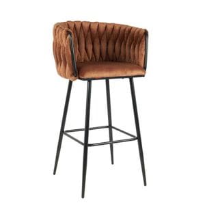 Scaun Bar KJC365, 53 x 53 x 102 cm, Maro & Picioare Negre