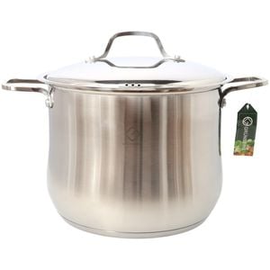 Oala cu capac Grunberg GR3136, 36 cm, 26.6 l, inox, argintiu