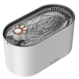 Dispenser apa automat NextWave, tip fantana pentru pisici si caini, cu purificare si filtrare prin carbune activ, 3L, silentios, adaptor priza, Alb