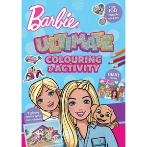 Carte de colorat Alligator, Barbie Ultimate Colour, Cu activitati si stickere