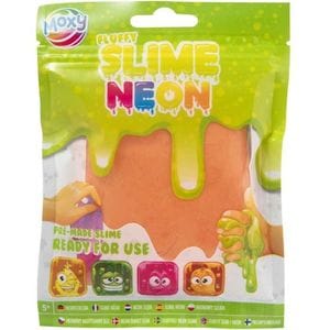 Slime Moxy, Neon Fluffy, Dimensiuni 15.5 x 12 x 0.5 cm, Portocaliu