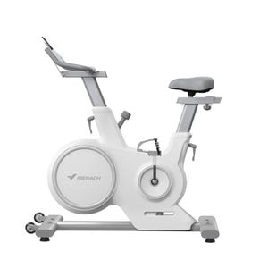 Bicicleta Merach Spinning Deluxe, cu design modern, alb