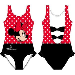 Costum baie intreg Eplusm, Minnie, Cu decupaje spate, Marime 128/134, Rosu