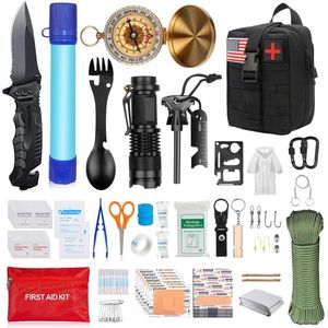 Kit de supravietuire multifunctional eMazing: 40 de unelte profesionale si echipament de prim-ajutor pentru drumetii si camping