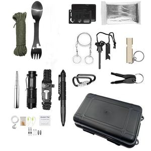 Set de Supravietuire eMazing, Instrumente Profesionale si Agatatoare Pentru Ghiozdane, Perfect pentru Camping, Drumetii si Aventuri in Aer Liber, in Culoarea Neagra.