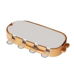 Forma pentru inghetata eMazing, 4 compartimente, forme cu animalute, materialsilicon si ABS, 21 x 12.8 x 3cm, portocaliu