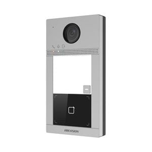 Videointerfon de exterior IP WiFi Hikvision DS-KV8113-WME1(C), 1 familie, Mifare, 2MP, IR, PoE, aparent