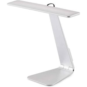 Lampa birou Fixxia EcoGlow Silver LED, 3 luminozitati, incarcare rapida USB-C, 200 lm, argintiu