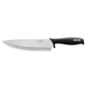 Cutit bucatar, inox, maner cauciuc, lama 19.5 cm, negru
