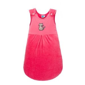 Sac de dormit Fillikid, Pisica, Bio Organic, 90 cm, Coral Red