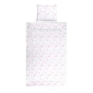 Set lenjerie pat 3 piese Lorelli, bumbac ranforce, Cosy, Moons & Stars Pink