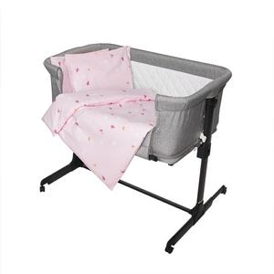 Set lenjerie pat 5 piese Lorelli, bumbac ranforce, Eva, Butterflies Pink