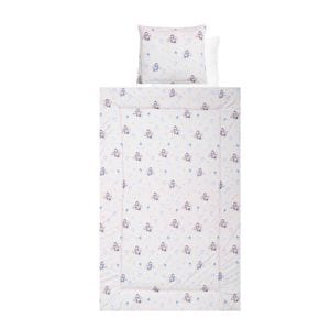 Set lenjerie pat 4 piese Lorelli, bumbac ranforce, Blue Aeroplane