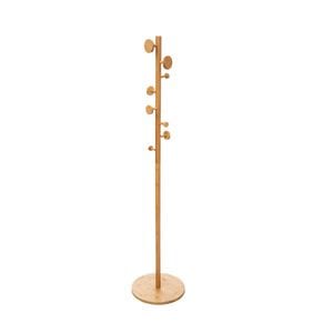 Cuier Round Coat, Bambus, 8 carlige, 16 kg rezistenta, 37 x H 176 cm