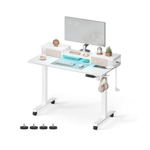 Birou Vasagle, B-0051, Alb, 120x60x131 cm