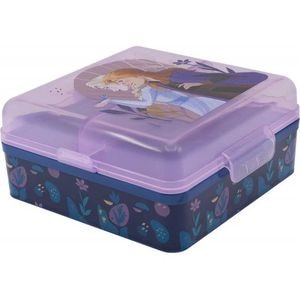 Cutie sandwich TataWay, Frozen, Compartimentata, Fara BPA, 14.1x13.5x6 cm, Mov