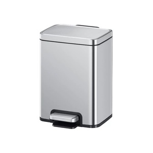 Cos de gunoi EKO, Madison, cu pedala, 6 litri, 1 compartiment, inox
