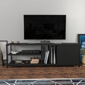 Comoda CC-0255, Negru, 140x35x50 cm