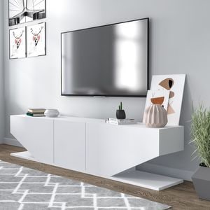 Comoda CC-0033, Alb, 180x30x40 cm