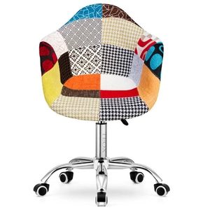 Scaun birou TEOX, ergonomic, multicolor, textil