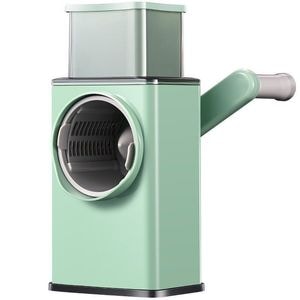 Dispozitiv manual de feliere legume eMazing, 3 lame din otel inoxidabil, 3 variante de taiere, carcasa plastic ABS, grosime max. 4 mm, baza cu ventuza, 28.5 x 9.2 x 13.5 cm, verde